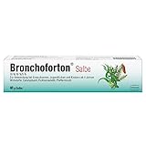 Bronchoforton Salbe - pflanzliches Medikament bei Erkältung und Husten - zum Einreiben, Inhalieren und Baden - mit Eukalyptusöl, Fichtennadelöl und Pfefferminzöl - ab 4 Jahren - 1 x 40 g