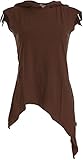 Vishes - Alternative Bekleidung - Zipfelshirt mit Zipfelkapuze aus Baumwolle braun 44-46