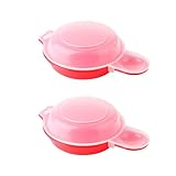 Eierkocher für die Mikrowelle, 2 Stück, Mikrowellen-Eierkocher, PP, einfach, schnell, Hamburg, Omelett-Hersteller, Kochwerkzeug mit transparentem Deckel für die Küche