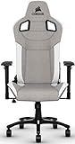 Corsair T3 Rush Gaming-Stuhl, Stoff, Grau und Weiß, 0