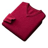 Vogrtcc Herren-Pullover Aus Kaschmir Mit V-Ausschnitt, Business-Casual-Strickpullover