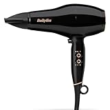 BaByliss Haartrockner Pro Power – Leistungsstarker 2300W Föhn, Professioneller Salon-AC-Motor, Anti-Frizz Ionen-Technologie, 3 Temperatureinstellungen & 2 Geschwindigkeitsstufen, Schwarz, D5245E