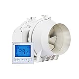 Queeucaer Rohrventilator Badlüfter Ventilator Wandlüfter Turbo Motor Dunstabzug WC Küche Runder Abluftventilator, 3-Gang-Rohrventilator, Abluftventilator