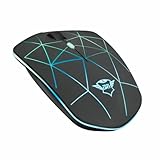 Trust Gaming GXT 117 Strike Kabellose Gaming-Maus mit Aufladbare Batterie, Spieldauer 30 Stunden, Funkmaus mit LED-Beleuchtung, 600-1400 DPI, für Rechts- und Linkshänder, PC/Laptop - Schwarz