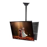 Verstellbare, neigbare TV-Deckenhalterung – 2-seitige TV-Halterung, hängende, voll bewegliche TV-Halterung, passend for die meisten 32-70 Zoll LED-4K-Fernseher