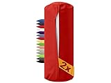 npluseins 2er Pack - Bezug für Nackenrollen 40x15 cm 100% Baumwolle 1596.2330, 40 x 15 cm, rot
