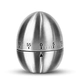 Eieruhr, Küchentimer Ei aus Edelstahl, Zeitmesser Küche, Mechanischer Küchenwerkzeug Zeitgeber, Eiförmige Kurzzeitwecker Kurzzeitmesser Küchentimer, Eieruhr Digital des Kochens