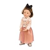 Götz 2566506 Happy Kidz Greta Jubilee Puppe - 50 cm große Multigelenk-Stehpuppe, braune Haare, braune Augen - 7-teiliges Set