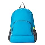 TDEOK Militär Rucksäcke Wasserdicht für Reisen, Bergsteigen, wasserdichter Stoff, Sport-Hauttasche, Rucksack Rucksäcke Damen Laptopfach (Blue, One Size)