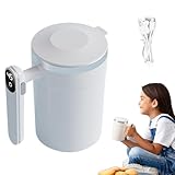Generisch Self Stirring Cup | Automatischer Magnetmixer 400ml | Elektrischer Rührbecher mit LCD Temperaturdisplay | Für Heißgetränke Wie Tee Kaffee Heiße Schokolade Unterwegs