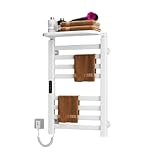 Wandmontierter Handtuchwärmer mit Touch-Steuerung, Schnellheiz- und Trocknungsfunktion für Bad, Schlafzimmer und Zuhause – Elegantes weißes Design