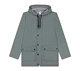 Petit Bateau Damen Gewachster Mantel, Grün Thuya, XS