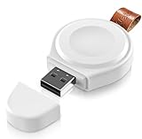 Kabelloses USB-Ladegerät für Apple Watch, magnetisches Ladegerät, iWatch, Reise, schnurloses Ladegerät mit geringem Gewicht, Schnellladung für Apple Watch Serie 9/8/7/6/5/4/3/2/SE/Ultra/Ultra 2 (weiß)