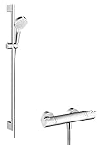 hansgrohe Crometta Theromstatset 0,90m, 2 Strahlarten, Weiß/Chrom