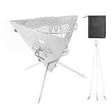 Tragbare Feuerstelle für Camping, tragbare Camping-Feuerstelle | Dreieck hängender Herd - Campingkocher, tragbare dreieckige Feuerstelle für Outdoor-Grill, Lagerfeuer, Terrasse, Hof