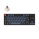 Keychron K8 Pro QMK/VIA Kabellose mechanische Tastatur Deutsch DE ISO Layout Hot-Swappable TKL Custom Programmierbare Tastatur mit RGB Hintergrundbeleuchtung Gateron G Pro Brauner Schalter