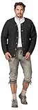 Stockerpoint Amaro Herren Trachtenstrickjacke, Anthrazit, 54