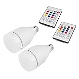 supgowea Intelligente LED Lampe Wi-Fi Farb Licht Funktioniert mit Alexa und Google Home, Dimmbarer, Mehr Farbiger RGBW Farb (60 W), Kein Hub Erforderlich E27 Basis Typ, 7 W, 2 StüCke