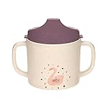 LÄSSIG Kinder Trinklernbecher mit Henkel und abnehmbarem Deckel 150 ml/Sippy Cup Little Water Swan