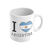 Mygoodprice Keramiktasse mit Argentinischen Flag Motiv