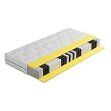 BMM Matratze 160x200 cm Ortho Medic Plus Taschenfederkernmatratze Härtegrad H3/Öko-Tex Zertifiziert/ergonomische 7 Zonen Matratze Höhe 25 cm/Matratzen produziert in Deutschland
