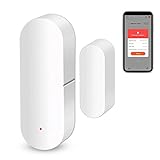 WiFi Tür- und Fenstersensor: kabelloser Kontaktsensor mit kostenloser App-Benachrichtigung, intelligenter Türsensor für Alarmsystem und Smart Home-Automatisierung, kompatibel mit Alexa Google Home (1