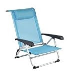 Red Mountain BO-Camp Alu Strand Stuhl Liege Camping Falt Stuhl Garten Sessel Niedrig 100 kg blau