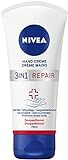 NIVEA 3in1 Repair Hand Creme (75 ml), reichhaltige Hautcreme mit Dexpanthenol für intensive Pflege, Handpflege bei sehr trockenen und rissigen Händen