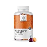 HealthyWorld® Multivitamine - 120 Gummibonbons - Für 2 Monate - Perfekte Kombination aus 10 Vitaminen, Chrom und Inositol - Glutenfrei - Geschmack von Pfirsich, Orange und Brombeere