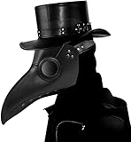 CompraFun Halloween Maske, Mittelalter Pest Maske, Plague Doctor Mask, Pestdoktor Maske, Lange Nase Vogelschnabel Steampunk Maske für Halloween Festival Karneval Cosplay Party Kostüm Requisiten