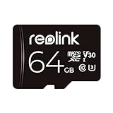 Reolink 64GB MicroSDXC Speicherkarte, Klasse 10 U3 TF Speicherkarte, kompatibel mit Reolink Überwachungskamera