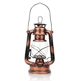 Petroleumlampe Outdoor , Retro Sturmlaterne, Petroleumlampe Geeignet Für Indoor ,Haus, Garten, Camping,25cm (bronze)