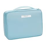 Reise-Make-up-Tasche, große Kapazität, Make-up-Boxen für Reisen oder den Alltag, wasserdichte Kosmetiktasche mit Reißverschluss für Frauen und Mädchen, blau, Make-up-Boxen mit großer Kapazität