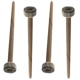 FUTUREORYY 4 Stück Holz Gongschlägel mit Holzgriff Leichte Trommelstöcke für Gong Schlaginstrument Percussion Hautfreundlich und Langlebig