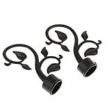 Pitycbo 2 Stück Gardinenstangen Endstücke für Vorhänge Und Jalousien. 28 Mm Stangendurchmesser, schwarz