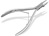 Feine Nagelzange Eckenzange 11,5 cm SUPER SPITZ für tief eingewachsene Nägel aus Edelstahl