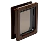 Cat Mate 4-Wege-Verschließbare Katzenklappe mit Türfutter bis 50 mm (235) – Sicher verschließbare Tür für kleine bis mittelgroße Katzen, für UPVC, Holz und Wand, Braun