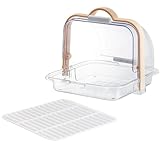 WJLYDM Klare luftdichte Milchflaschen-Aufbewahrungsboxen for Brotdosen mit Deckelgriff, staubdicht, transparent, for Backshop