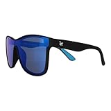 Surf Monkey Polarisierte Sonnenbrille für Damen und Herren, UV400, BPA-frei, Schwarz/Blau