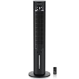 Brandson - Turmventilator mit Wasserkühlung 5 in 1 - Display - Preisträger 2025 - Verdunstungskühler - Luftkühler - Ventilator - mobile Klimaanlage ohne Abluftschlauch - leise - 3L Wassertank