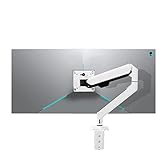 HILLPORT Weiß Monitor Halterung 17-32 Zoll PC Monitorhalterung Bildschirm Bildschirmhalterung Tragfähigkeit max 9KG, Vesa 75 & 100 mm Tischhalterung Monitor Arm M3P