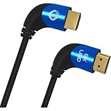 Oehlbach Shape Magic 90-8K Ultra High Speed 2.1 HDMI-Kabel - Zertifiziert 48 Gbps (90 Grad Winkelstecker 3-Fach Schirmung OFC Kupfer Vollmetallstecker) schwarz 1m