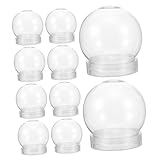 Hohopeti 40 STK schneekugel selber Machen Knospe Schneekugeln basteln Globen basteln schneekugel bastelset bastel Materialien Anlage Schneekugeln für Kinder Leere DIY- Plastik