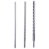 sds plus Steinbohrer 3er Set Ø 10-14-20 mm x 40 cm/Beton-bohrer perfekt für Mauerwerk, Stahlbeton, Beton, Naturstein aus hochwertigem Hartmetall/Hammerbohrer/Stahlbohrer