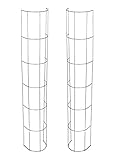 Spetebo Rankgitter aus Metall für Fallrohre 120 cm - 2 Stück - halbrundes Gitter Pflanzengitter