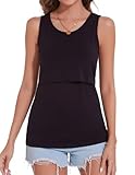 Sosolism Damen Still-Tanktops Ärmelloses Stillshirt Sommer Casual Umstandsmode Tops für Stillen