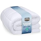 Utopia Bedding Bettdecke 220 x 240 cm, Ganzjahres-Bettdecke, Leichte Bettdecke mit Polyesterfüllung, Mikrofaser Schlafdecke (Weiß)
