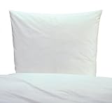 TextilDepot24 Bettwäsche linon in weiß mit Hotelverschluß - Größen wählbar - Hotelbettwäsche (Kissenbezug 60x80)