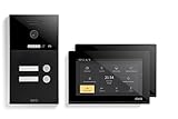 GVS - 2-Familienhaus IP Video Türsprechanlage AVS1288U - Mit 2x7 Zoll Monitor, App, HD-Kamera & Türöffner Funktion - Türklingel | Sprechanlage | Gegensprechanlage