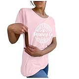 Godom Damen Stillshirt Kurzarm Umstandsmode T-Shirt mit Reißverschluss Oberteil Elegant Schwangere Nursing Tops Damen Still Tshirt Stilltops Damen Kurzarm Bedrucktes Stilltops Umstandsshirt Stillen